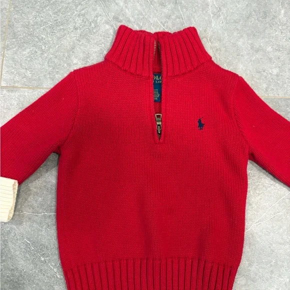 Ralph Lauren Cream and Red 2T Sweaters - Picture 3 of 3